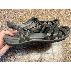 ZiBu Womens US 9.5 Beena Comfort Sandals Gray Closed Toe Walking Shoes